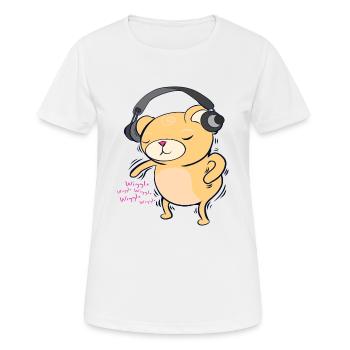 Tanzender Bär - Frauen T-Shirt atmungsaktiv - Weiß - Vorne - AI Model Female 172 dark (172cm)