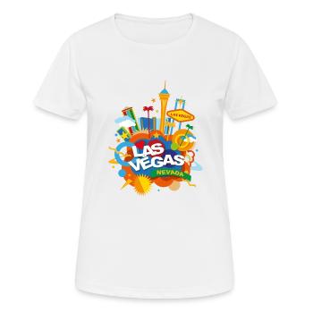 Las Vegas - Frauen T-Shirt atmungsaktiv - Weiß - Vorne - AI Model Female 172 dark (172cm)
