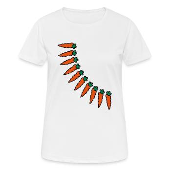 carrots - Frauen T-Shirt atmungsaktiv - Weiß - Vorne - AI Model Female 172 dark (172cm)