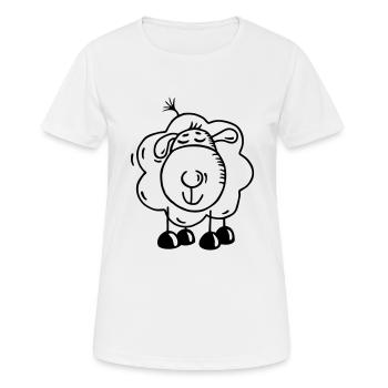 Rêver Sheep - T-shirt respirant Femme - blanc - Devant - AI Model Female 172 dark (172cm)