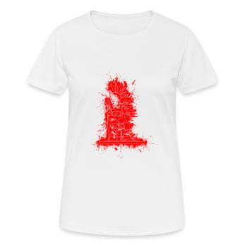 Polne Poland - hussare, hussar as a kneeling knight - Women's Breathable T-Shirt - white - Front - AI Model Female 172 dark (172cm)