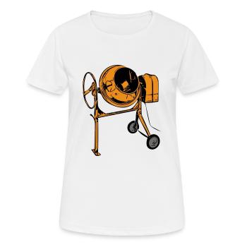 Beton Mischer - Frauen T-Shirt atmungsaktiv - Weiß - Vorne - AI Model Female 172 dark (172cm)