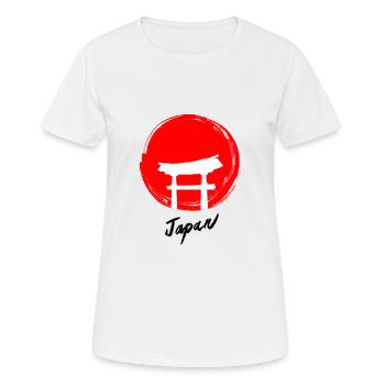Japan - Frauen T-Shirt atmungsaktiv - Weiß - Vorne - AI Model Female 172 dark (172cm)