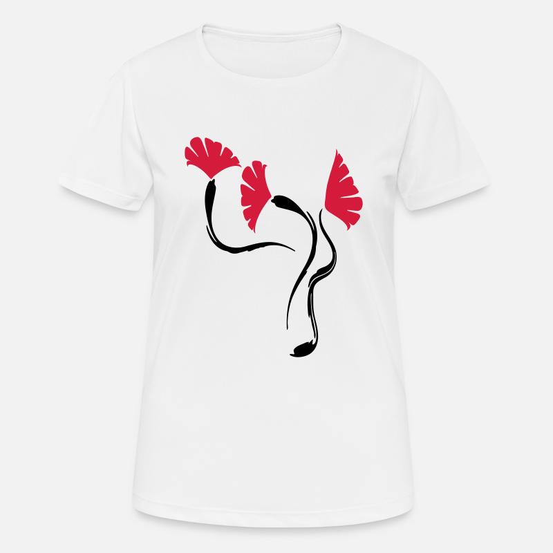 poppies_flowers - Women's Breathable T-Shirt - white