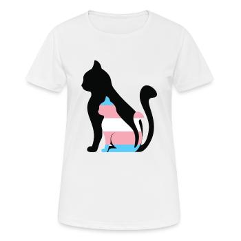 Trans Cat Baby - Women's Breathable T-Shirt - white - Front - AI Model Female 172 dark (172cm)