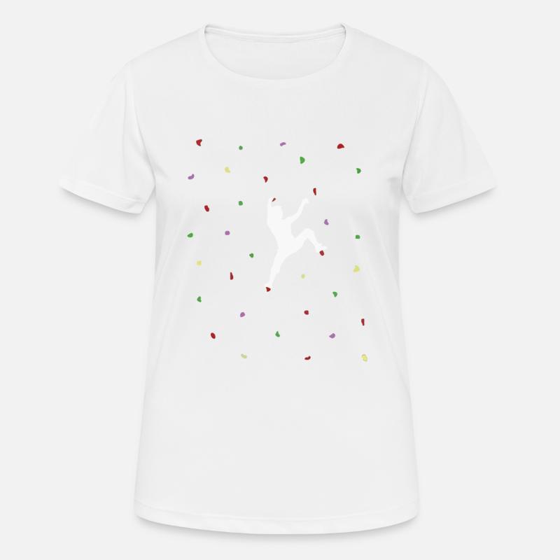 Bouldering climbing climbing - Women's Breathable T-Shirt - white
