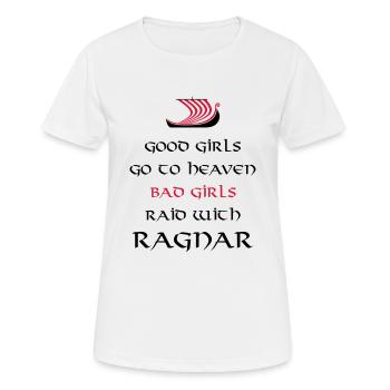 Bad Girls Raid With Ragnar - T-shirt respirant Femme - blanc - Devant - AI Model Female 172 dark (172cm)