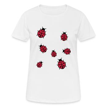 Kleiner Marienkäfer - Frauen T-Shirt atmungsaktiv - Weiß - Vorne - AI Model Female 172 dark (172cm)