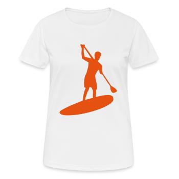 paddle board silhouette - T-shirt respirant Femme - blanc - Devant - AI Model Female 172 dark (172cm)
