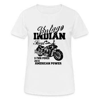 indian scout american power - T-shirt respirant Femme - blanc - Devant - AI Model Female 172 dark (172cm)