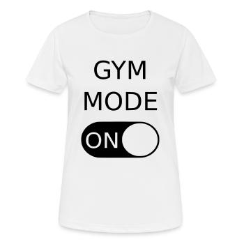 Gym Mode - Frauen T-Shirt atmungsaktiv - Weiß - Vorne - AI Model Female 172 dark (172cm)