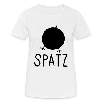 Spatz - Frauen T-Shirt atmungsaktiv - Weiß - Vorne - AI Model Female 172 dark (172cm)