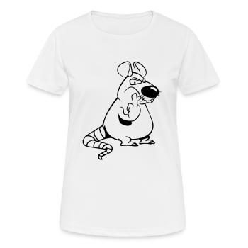 doigts puants de rat drôle mal cool - T-shirt respirant Femme - blanc - Devant - AI Model Female 172 dark (172cm)