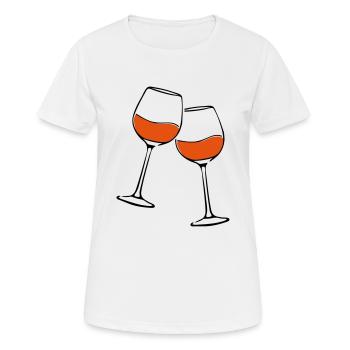 rotwein glaeser - Frauen T-Shirt atmungsaktiv - Weiß - Vorne - AI Model Female 172 dark (172cm)
