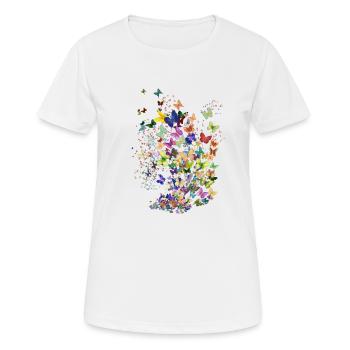 Thousand butterflies - Frauen T-Shirt atmungsaktiv - Weiß - Vorne - AI Model Female 172 dark (172cm)