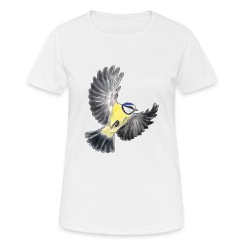Great tit - Women's Breathable T-Shirt - white - Front - AI Model Female 172 dark (172cm)