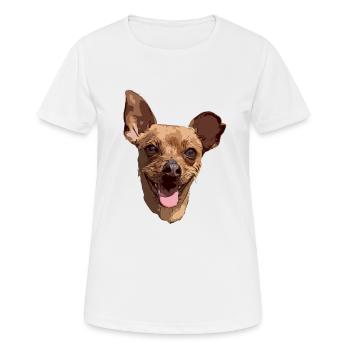 Pinscher Love - T-shirt respirant Femme - blanc - Devant - AI Model Female 172 dark (172cm)