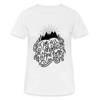 Not All Wanderers Are Lost - Women's Breathable T-Shirt - white - Front - AI Model Female 172 dark (172cm)