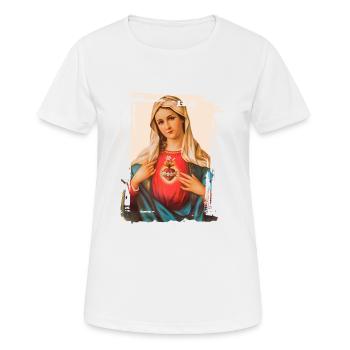 Holly Mary Maria Madonna Mariana Vierge Marie - T-shirt respirant Femme - blanc - Devant - AI Model Female 172 dark (172cm)