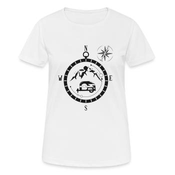 Coma Camping Camping Cadeau Voyage Bergen - T-shirt respirant Femme - blanc - Devant - AI Model Female 172 dark (172cm)