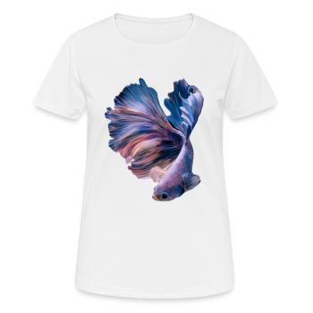 Betta Fish , aqarium hobby - T-shirt respirant Femme - blanc - Devant - AI Model Female 172 dark (172cm)