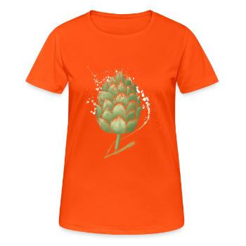 Hops - Women's Breathable T-Shirt - neon orange - Front - AI Model Female 172 dark (172cm)