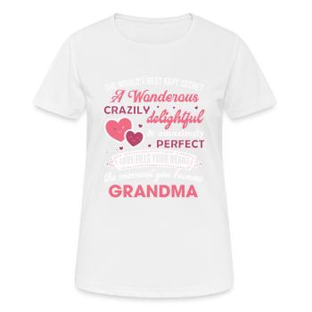 Mamy parfaite - T-shirt respirant Femme - blanc - Devant - AI Model Female 172 dark (172cm)
