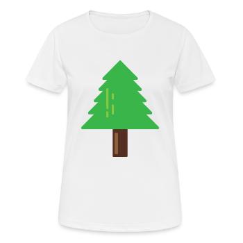 Sapin - T-shirt respirant Femme - blanc - Devant - AI Model Female 172 dark (172cm)