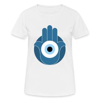 Nazar - Frauen T-Shirt atmungsaktiv - Weiß - Vorne - AI Model Female 172 dark (172cm)