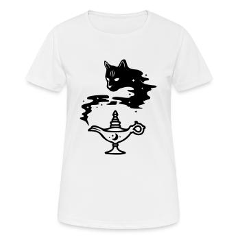 Miracle Lamp Cat - Women's Breathable T-Shirt - white - Front - AI Model Female 172 dark (172cm)