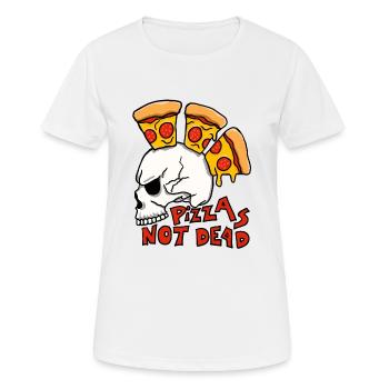 Pizza s not dead - Frauen T-Shirt atmungsaktiv - Weiß - Vorne - AI Model Female 172 dark (172cm)