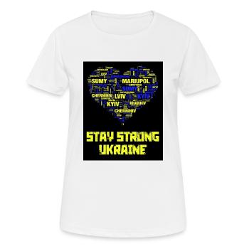Ukraine - Frauen T-Shirt atmungsaktiv - Weiß - Vorne - AI Model Female 172 dark (172cm)