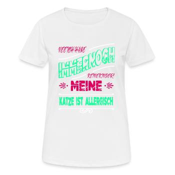 witzig spruch seekatze bday perserkatze lustig - Frauen T-Shirt atmungsaktiv - Weiß - Vorne - AI Model Female 172 dark (172cm)