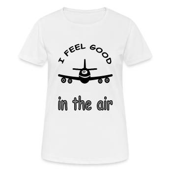 Flying Pilot Airplane Jet Airfield Gift Idea - Women's Breathable T-Shirt - white - Front - AI Model Female 172 dark (172cm)