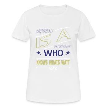 electrician beer electrician apprentice awesome - Women's Breathable T-Shirt - white - Front - AI Model Female 172 dark (172cm)