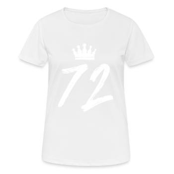 72 Zahl Krone - Frauen T-Shirt atmungsaktiv - Weiß - Vorne - AI Model Female 172 dark (172cm)