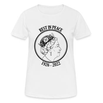 La reine Elizabeth II - T-shirt respirant Femme - blanc - Devant - AI Model Female 172 dark (172cm)