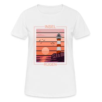 Rügen Ostsee Insel Leuchtturm Urlaub - Frauen T-Shirt atmungsaktiv - Weiß - Vorne - AI Model Female 172 dark (172cm)