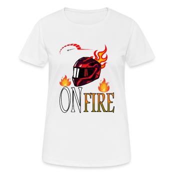 Motorradfahren Motorradhelm Kaskade Stunt Geschenk - Frauen T-Shirt atmungsaktiv - Weiß - Vorne - AI Model Female 172 dark (172cm)