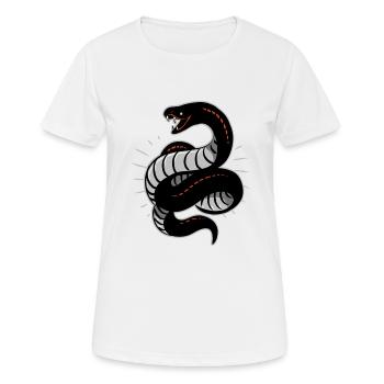 Giftige Schlange Cobra Boa Wildtiere Geschenkidee - Frauen T-Shirt atmungsaktiv - Weiß - Vorne - AI Model Female 172 dark (172cm)