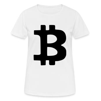 Bitcoin Crypto Currency Virtual Life Vector - Women's Breathable T-Shirt - white - Front - AI Model Female 172 dark (172cm)