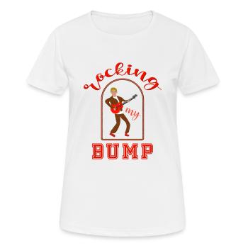 Rocking my bump maximum rocknroll rockabilly - T-shirt respirant Femme - blanc - Devant - AI Model Female 172 dark (172cm)