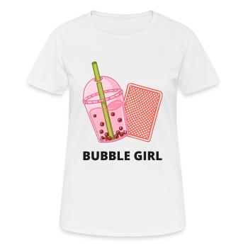 Bubble girl - T-shirt respirant Femme - blanc - Devant - AI Model Female 172 dark (172cm)