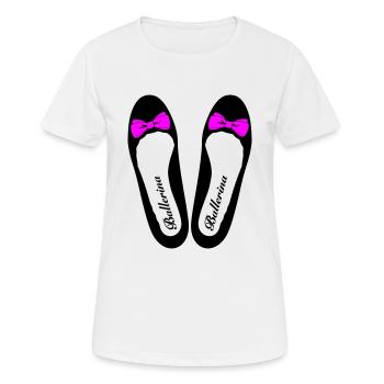 Ballerina 3 - Frauen T-Shirt atmungsaktiv - Weiß - Vorne - AI Model Female 172 dark (172cm)