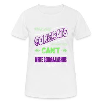 contentwriter blog joke books literary funny cool - Frauen T-Shirt atmungsaktiv - Weiß - Vorne - AI Model Female 172 dark (172cm)