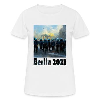 Le nouveau Mitte 10 de Berlin - T-shirt respirant Femme - blanc - Devant - AI Model Female 172 dark (172cm)