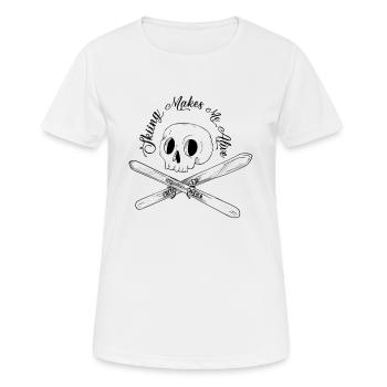 Le ski me rend vivant - T-shirt respirant Femme - blanc - Devant - AI Model Female 172 dark (172cm)