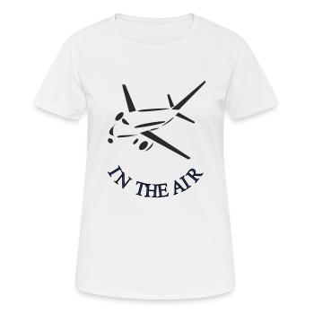 airplane flying pilot gift airfield fighter jet - Women's Breathable T-Shirt - white - Front - AI Model Female 172 dark (172cm)