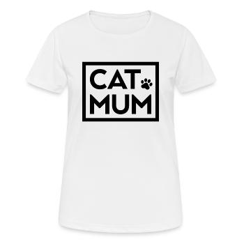 Cat Mum - Women's Breathable T-Shirt - white - Front - AI Model Female 172 dark (172cm)