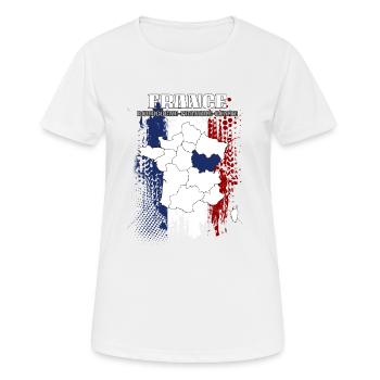 Bourgogne Franche Comté - T-shirt respirant Femme - blanc - Devant - AI Model Female 172 dark (172cm)